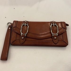 Cole Haan brown leather clutch